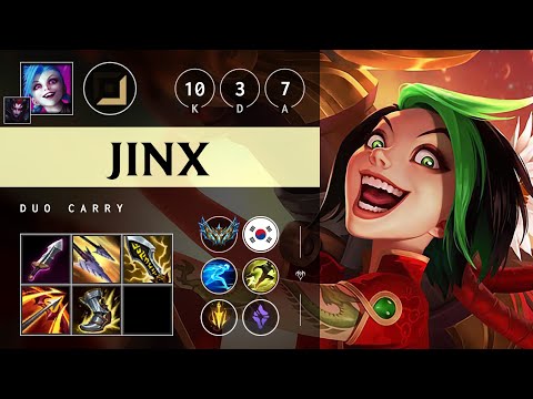 Jinx ADC vs Ezreal - KR Challenger Patch 25.09