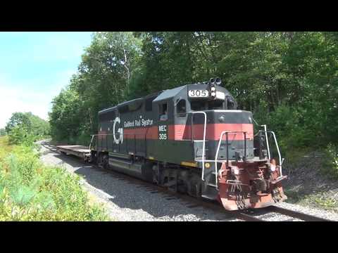 HD MEC 305 (GP40) Leads Pan Am PO-1 at Brunswick ME - 8/14/2017