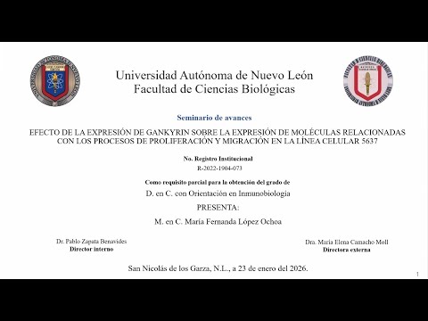 Efecto de la expresión de gankyrin sobre la expresión de moléculas relacionadas con los procesos de proliferación y migración en la línea celular 5637