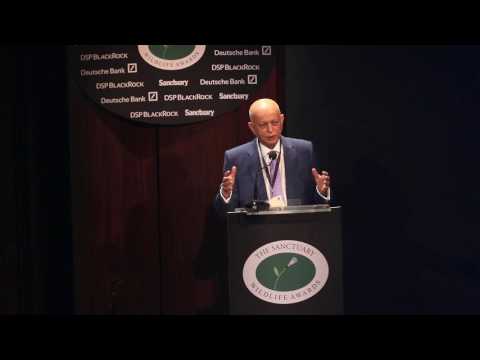 Hemendra Kothari, Chairman, DSP Blackrock, speaks at the Sanctuary Asia Wildlife Awards 2016