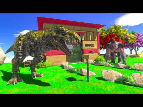T-REX and GORO AGAINST HIS CARNIVORES NEIGHBORS Animal Revolt Battle Simulator