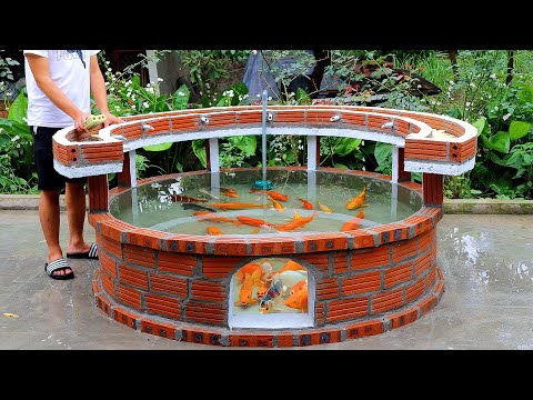 Make a Unique Fish Tank from brick and cement