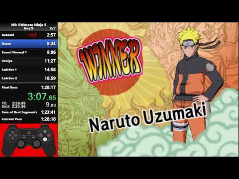 Naruto Shippuden: ultimate ninja 5 (PAL) Any% Speedrun 1:26:17