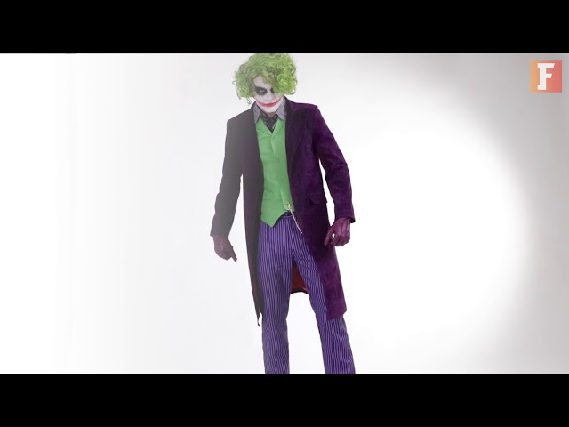 Vídeo relacionado con Funidelia Disfraz Oficial de Joker El Caballero Oscuro - Diamond Edition para hombre, pantalón, camisa, corbata, Superhéroes, DC Comics Traje para adultos para fiestas, Carnaval y Halloween - Talla L