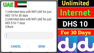 How can I get unlimited data on DU || Du Unlimited Internet For AED 10 || For 30 Days || Du Special