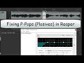 Fixing P-pops (Plosives) in Reaper