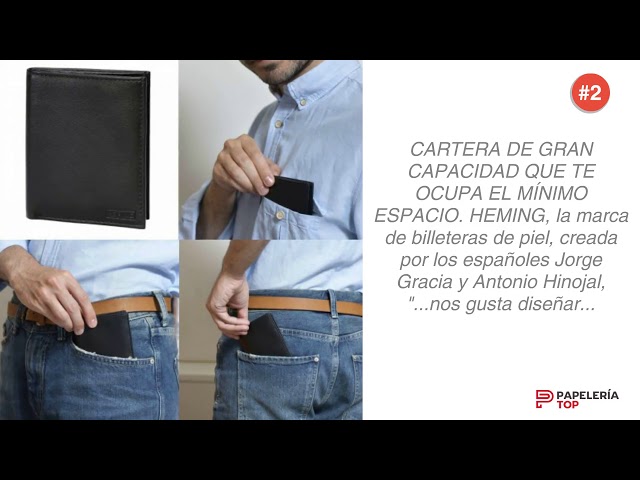 Vídeo relacionado con HEMING Cartera Delgada para Hombre, Soporte Minimalista para Tarjetas de crédito, Capacidad para hasta 12 Tarjetas y Billetes, Tarjeta de crédito y Billetes de Banco de Piel auténtica Suave, Cartera