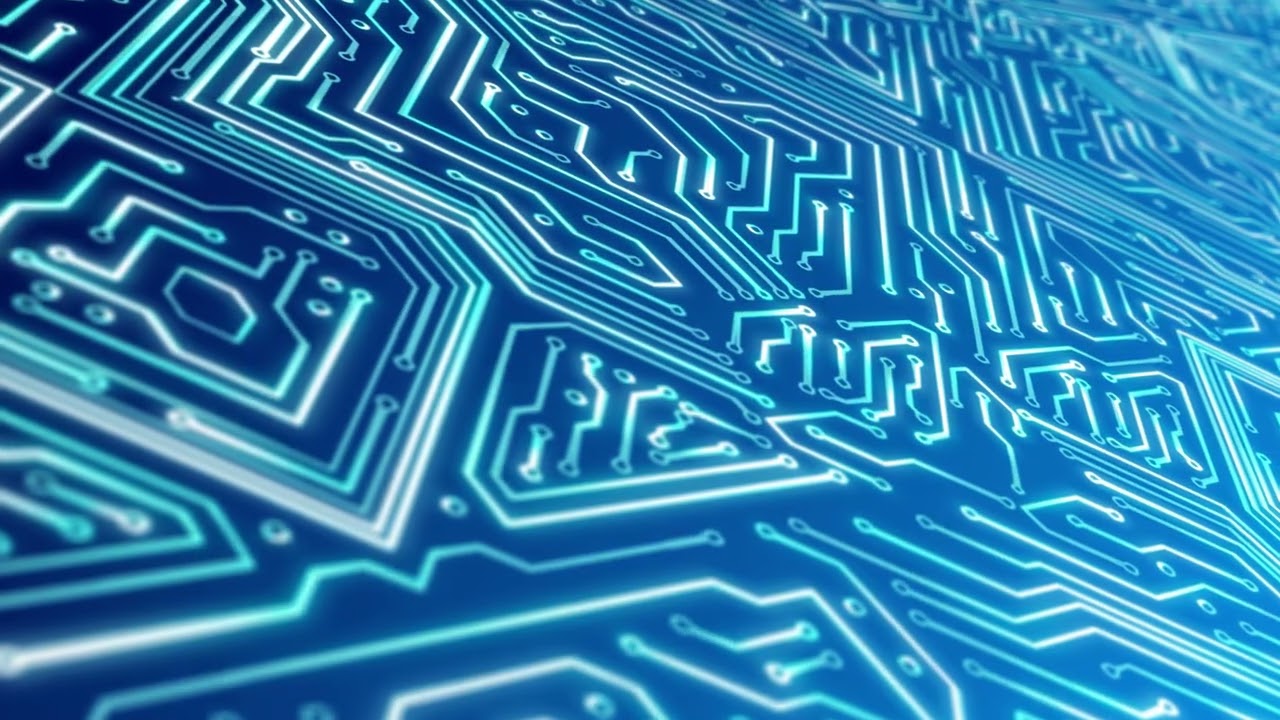 #4K 3d Futuristic motherboard circuit #graphic Loop animation #background.
