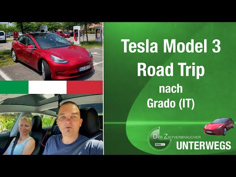 UNTERWEGS - TESLA Model 3 Road Trip nach Grado (IT)