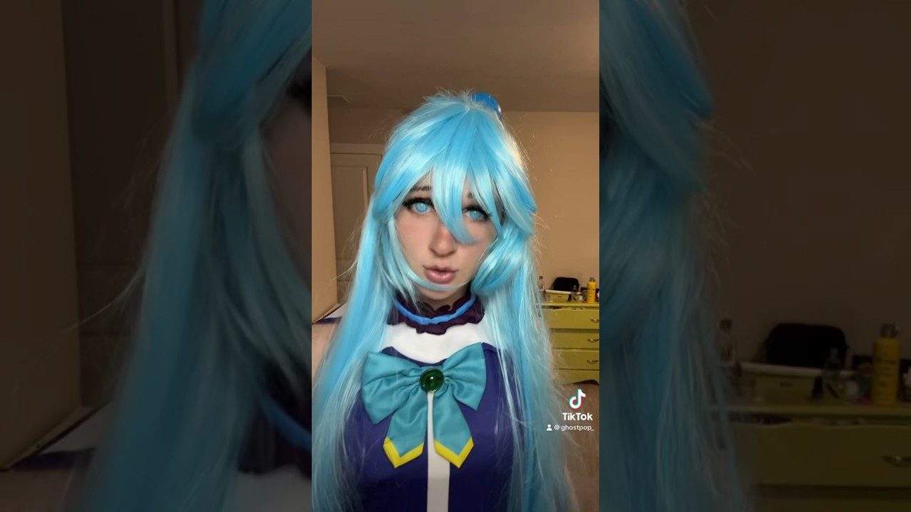 Aqua Konosuba Cosplay Transformation (boy to girl) #mtf #tgtf #crossdressing #trans #konosuba