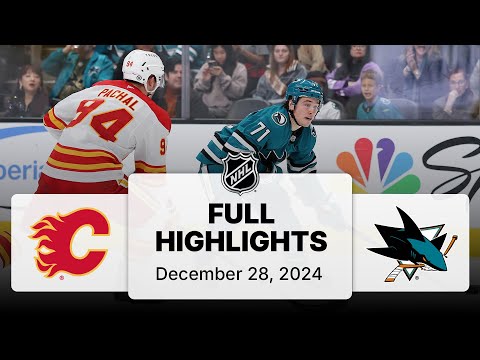 NHL Highlights | Flames vs. Sharks | December 28, 2024