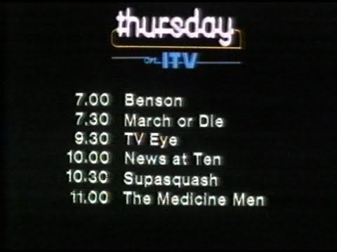 Wednesday 27th January 1982 -ITV Anglia - Next Man - Halloween - Gillette - Kellogg's - Big Question