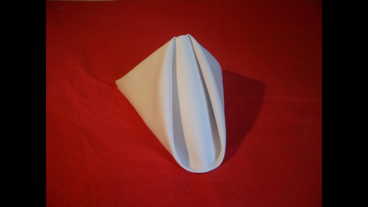 How To Fold Napkins - Pyramid Fold (Napkin Folding Video)