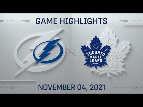 NHL Highlights | Lightning vs. Maple Leafs - Nov. 4, 2021