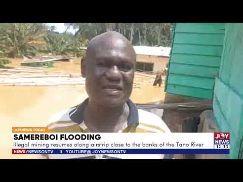 Galamsey at Samreboi: Illegal mining activities resume despite flooding
