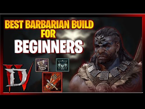 Diablo 4 Best Barbarian Build for Beginners EASIEST Build AFK to win Thorns / Bleed Build