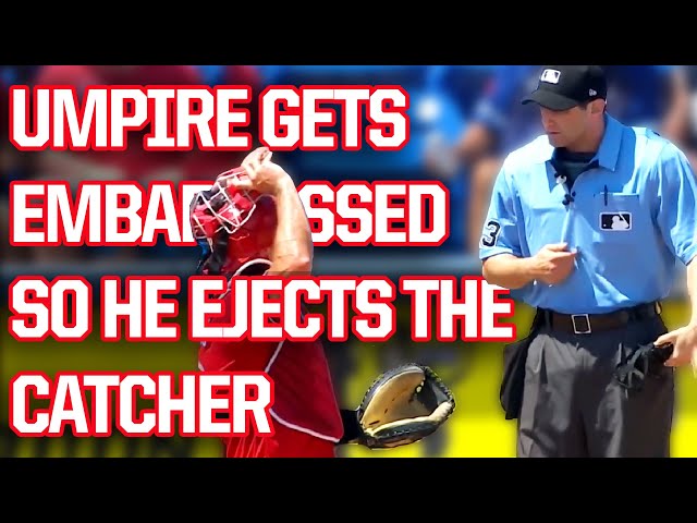 Umpire thinks the catcher embarrassed him and ejects him, a breakdown