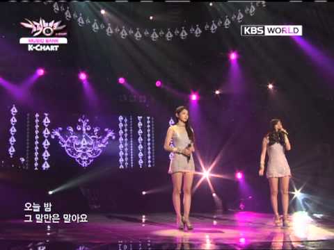 [Music Bank K-Chart] 2nd week of October & Davichi - Don't Say Good-bye (2011.10.14)