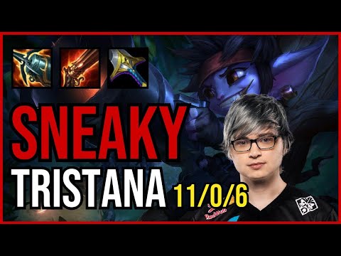 SNEAKY - TRISTANA vs MISS FORTUNE ADC - NA Grandmaster - Patch 11.3 QUADRAKILL