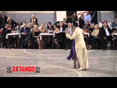  Graciela Gamba  and  Diego Converti  are  dancing  to  the  milonga  "  Milonga del Recuerdo  "