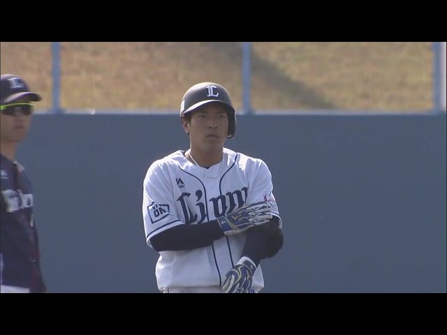 【ライオンズ春季キャンプ】新人野手がバットでアピール!! ライオンズ・山野辺が初の紅白戦で2ベースヒット!! 2019/2/16