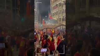 香港・中秋節、華富邨で見る火龍 #short