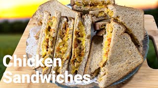 سندويشات دجاج صحية ولذيذة ومميزة بالتقذيم -How to make delicious ,cheesy chicken sandwiches