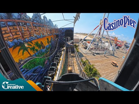 On-ride point of view of Pirates Hideaway