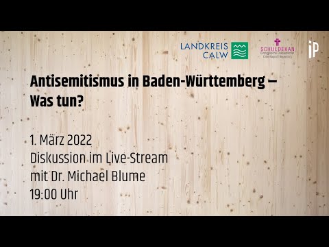 Vortrag mit Dr. Michael Blume: Antisemitismus in Baden-Württemberg - Was tun?