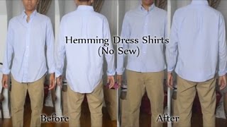 How to Hem Dress Shirt without Sewing!