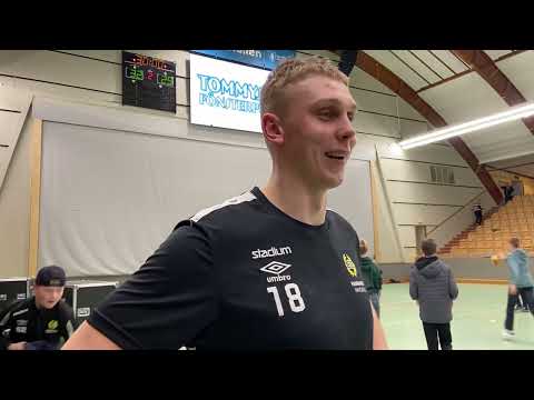 Edwin Aspenbäck efter segern mot Redbergslid