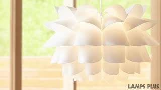 1_White Flower Pendant Chandelier