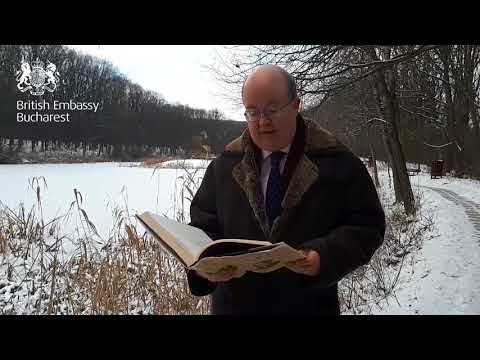 Ziua Culturii Naționale - Paul Brummell, ambasadorul Marii Britanii la București, citește poezia ”Lacul” de Mihai Eminescu