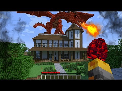 MC Naveed - Minecraft - GIANT DRAGON BOSS APPEARS IN MY MINECRAFT HOUSE !! Minecraft Mods