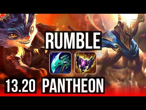 RUMBLE vs PANTHEON (TOP) | 5/0/9, 900K mastery, 300+ games | KR Diamond | 13.20