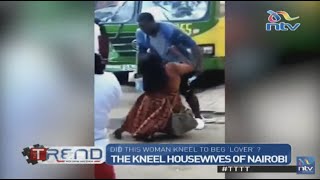 Viral video: Woman kneels to beg lover in Nairobi CBD?