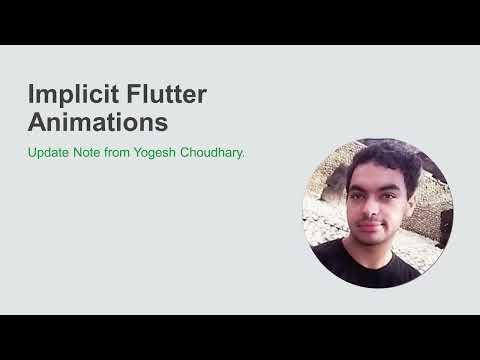 Flutter Implicit Animations, Episode 01: Learn Animation Basics
