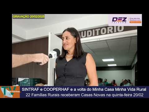 Auditório do Cresol em DV 22 FAMÍLIAS DE CASA NOVA!!