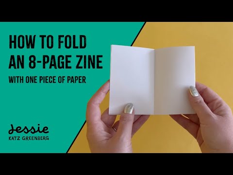 How to Fold an 8-Page Zine with One Piece of Paper