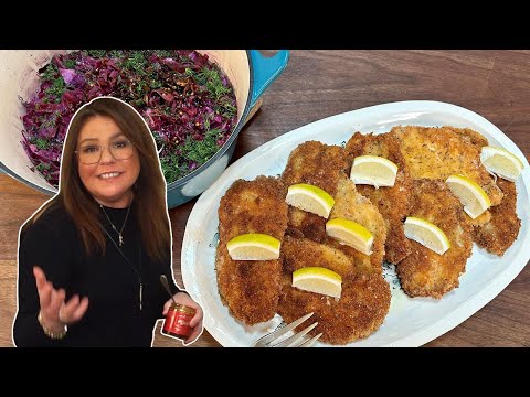 Rach's Super-Tasty Chicken Cutlet + Braised Cabbage Dinner