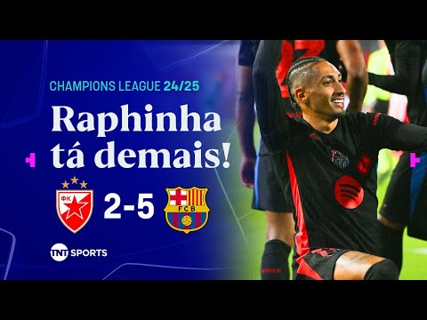 Gols e lances de Estrela Vermelha x Barcelona
