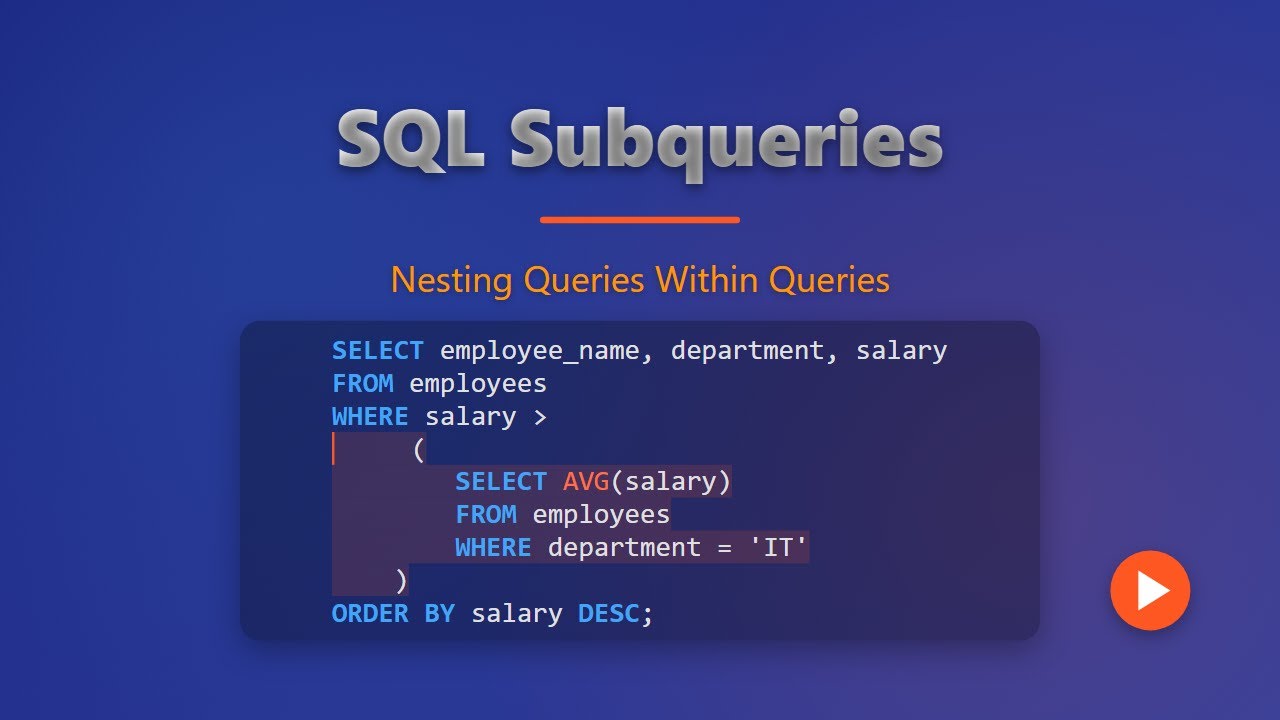 SQL Subqueries: Master Nested Queries for Powerful Data Retrieval