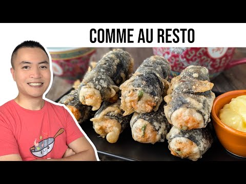 Recette Dim Sum: Rouleaux de Crevettes Frits - HOP DANS LE WOK