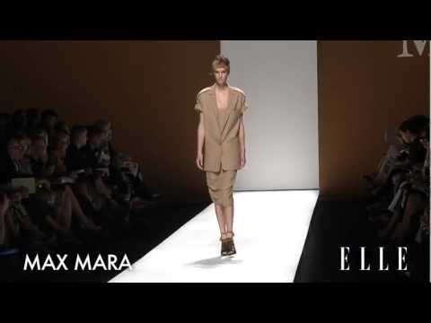 Max Mara 2013 SS Runway Show Milan Fashion Week ELLE TV