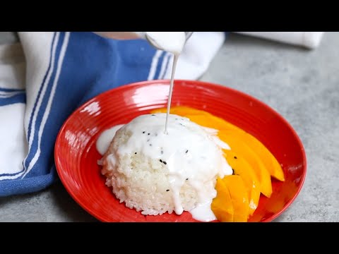 No Soak Mango Sticky Rice (Thai Sweet Coconut Rice Recipe)