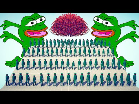 100x PEPE THE FROG + 2x GIANTS vs 5x EVERY GOD - Totally Accurate Battle Simulator TABS