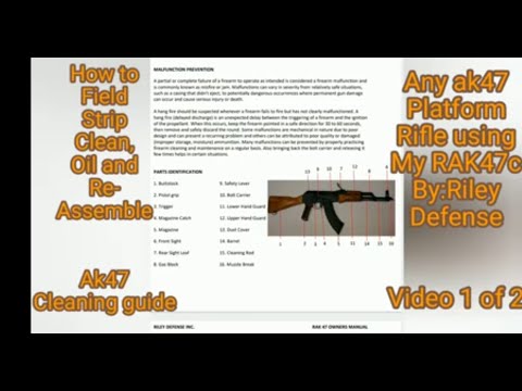 Riley Defense Ak47 cleaning guide pt.1 of 2 field strip and clean