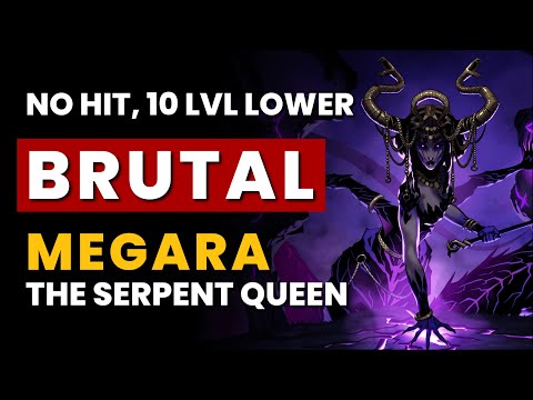 V Rising - BRUTAL Megara the Serpent Queen | No Hit, 10 Levels Lower, Frail | 1.1 Boss Kill