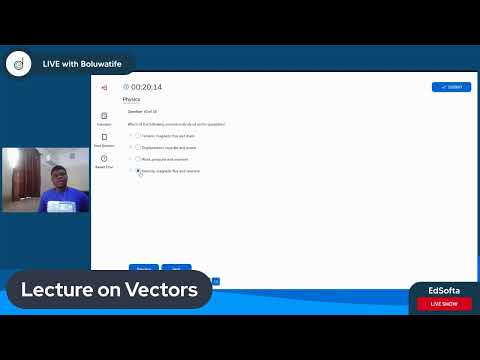 EdSofta JAMB UTME Tutorials - Physics (Vectors and Scalars)