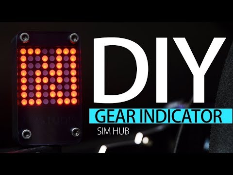 Part of a video titled HOW TO MAKE A GEAR INDICATOR DISPLAY w SIM HUB DIY - YouTube
